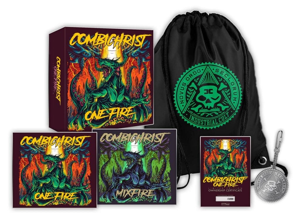 All New Combichrist Album'One Fire' comes in 3 formats: 3CD boxset, 2CD and a 2LP (incl. picture disc) vinyl - more details here