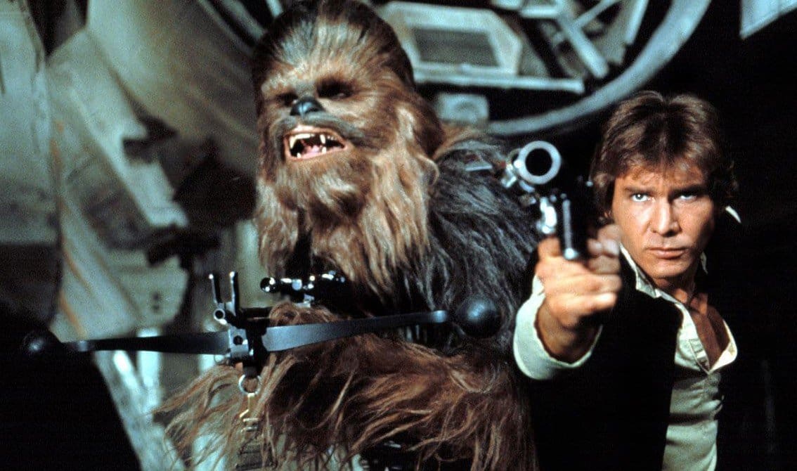 Han Solo and Chewy